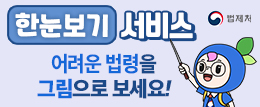 누구나 알법하게 법령을 그림으로 보는 한눈보기 서비스가 더 확대됩니다