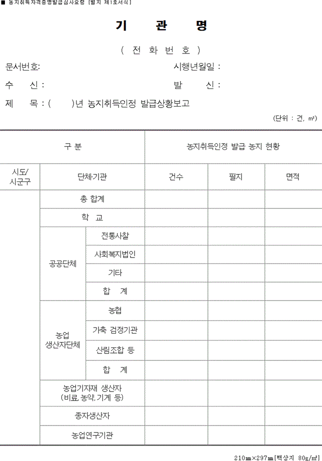 농지대장 인터넷발급
