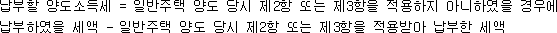 납부할 양도소득세 = 일반주택 양도 당시 제2항 또는 제3항을 적용하지 아니하였을 경우에 납부하였을 세액 - 일반주택 양도 당시 제2항 또는 제3항을 적용받아 납부한 세액